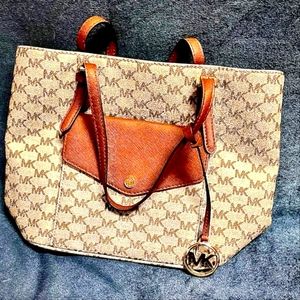 Michael Kors Authentic Beige/Brown Tote